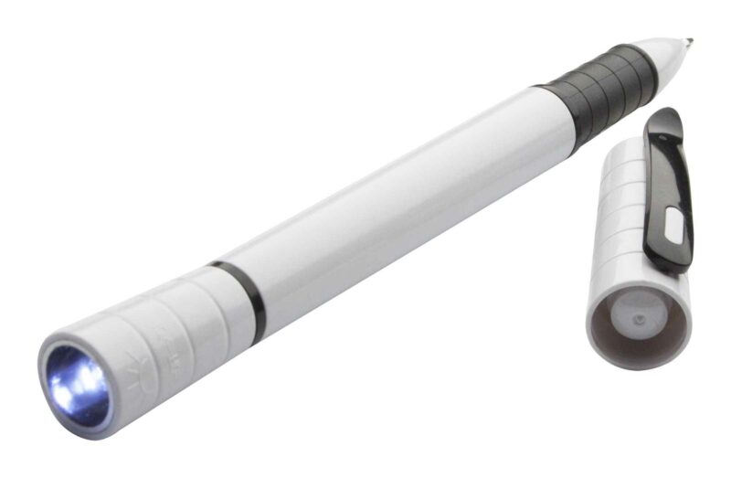Penna  in plastica con torcia ad 1 luce LED - immagine 2