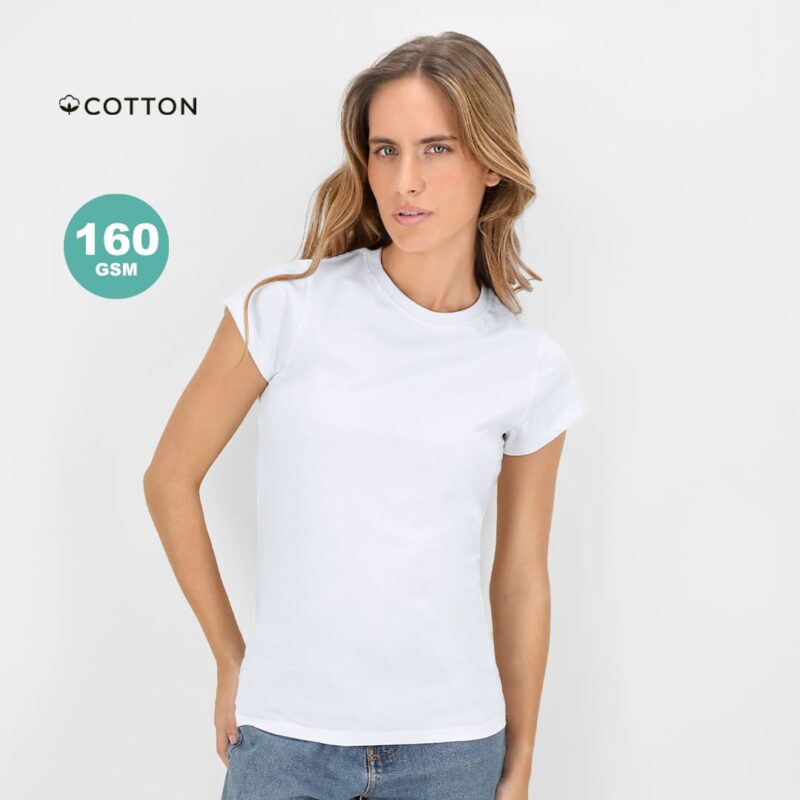 T-Shirt liscia bianca da donna
