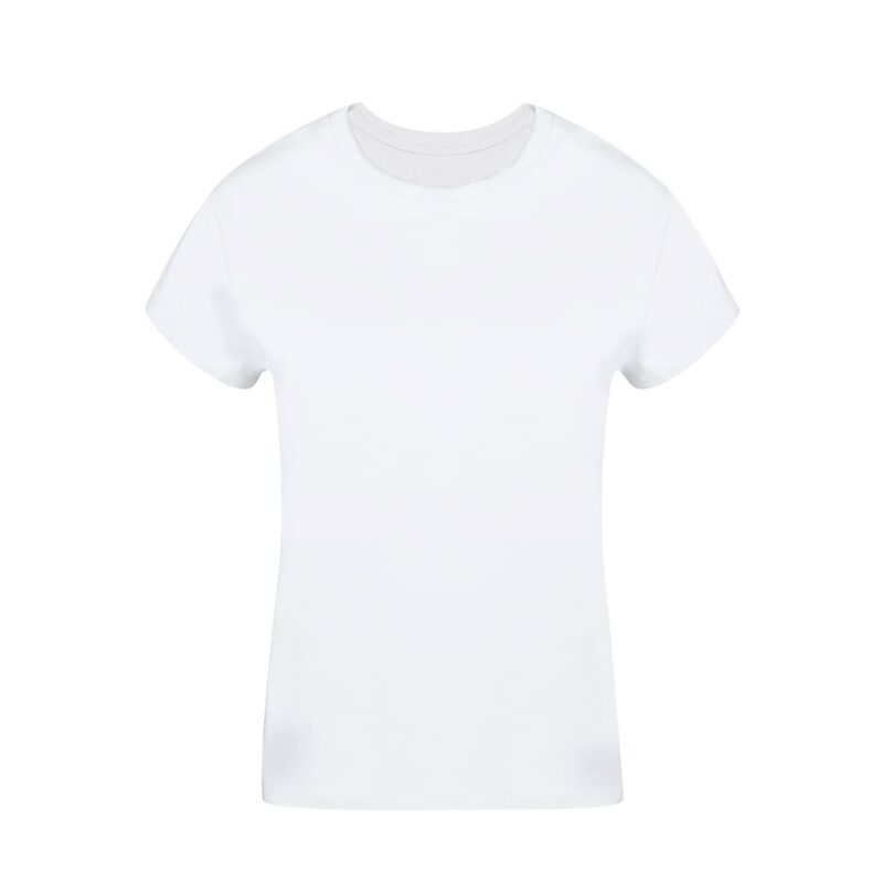 T-Shirt liscia bianca da donna - immagine 2