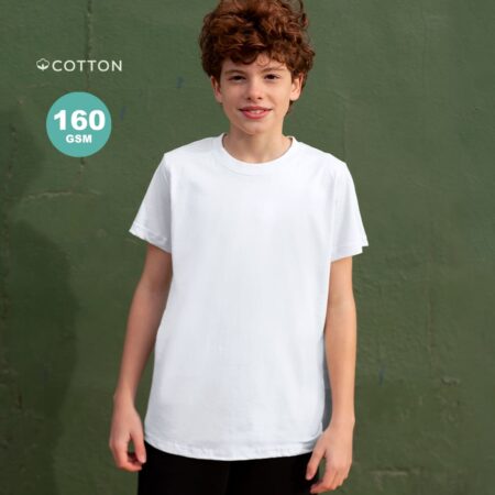 T-Shirt liscia bianca per bambini