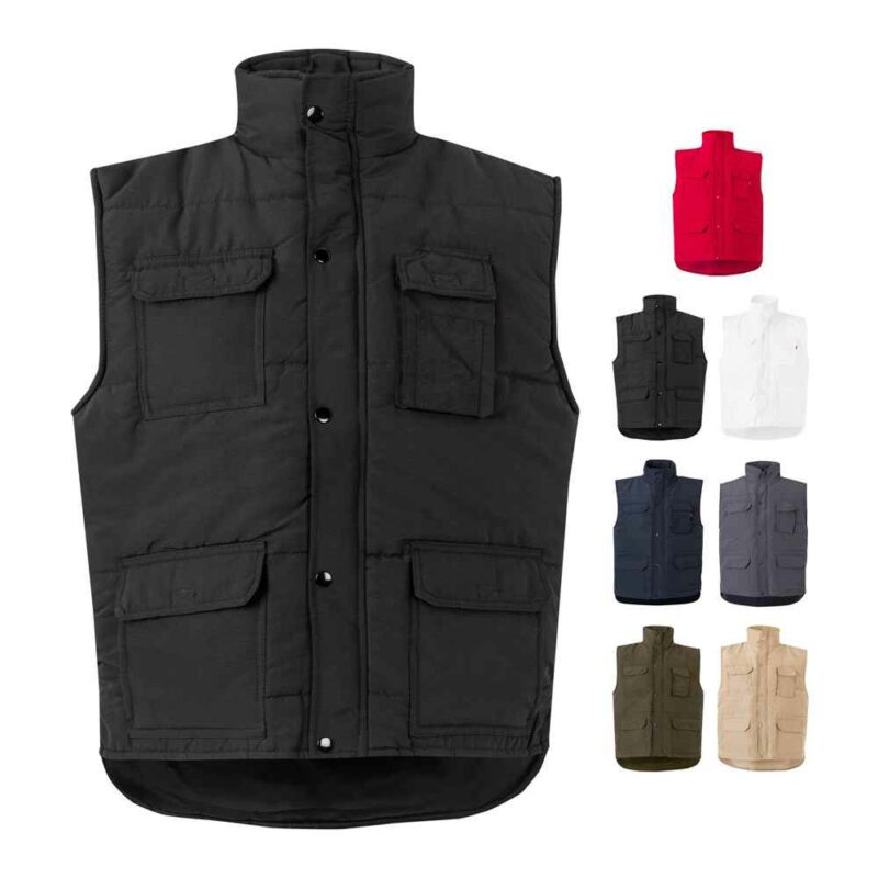 Gilet imbottito con diverse tasche
