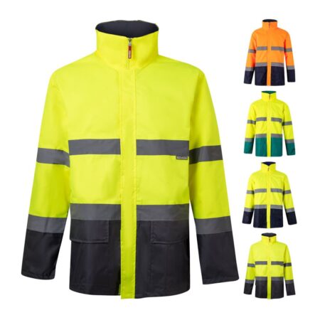Parka bicolore in poliestere