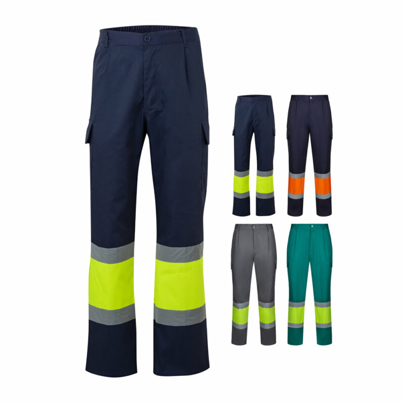 Pantaloni con strisce riflettenti
