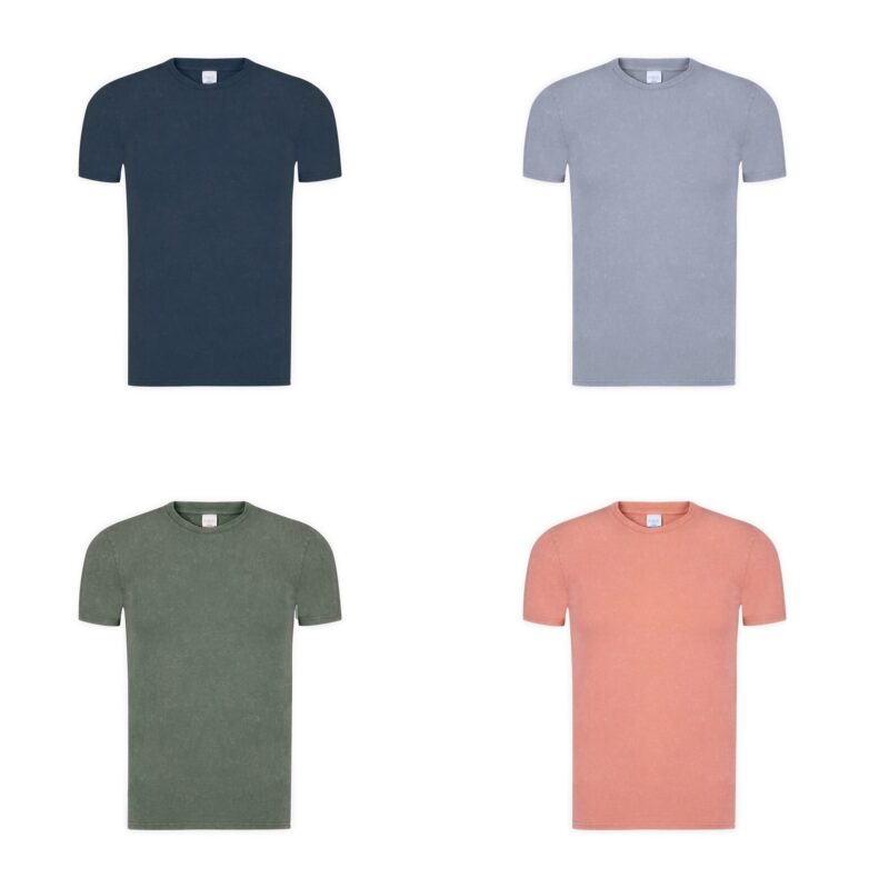 T-shirt unisex effetto jeans slavato