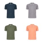 Polo casual unisex effetto denim