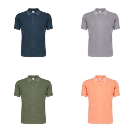 Polo casual unisex effetto denim