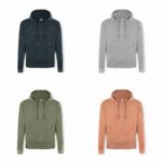 Felpa con cappuccio unisex effetto denim