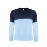 Felpa unisex bicolore con effetto lavato - immagine 2