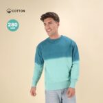 Felpa unisex bicolore con effetto lavato - immagine 5