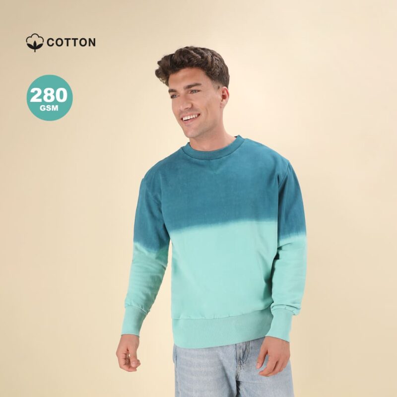 Felpa unisex bicolore con effetto lavato - immagine 5