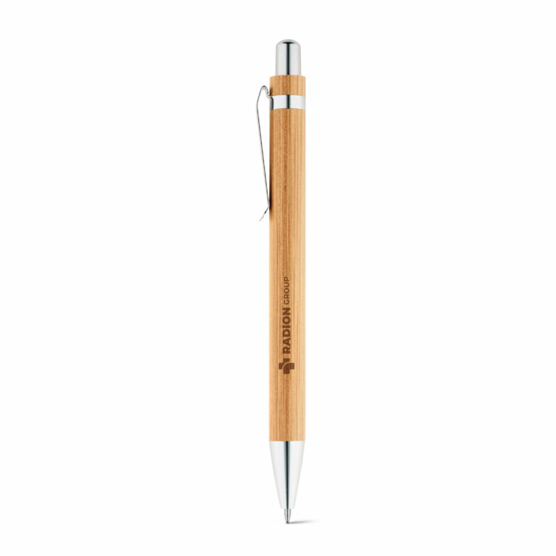 Set con penna a sfera e matita portamine in bambù - immagine 2