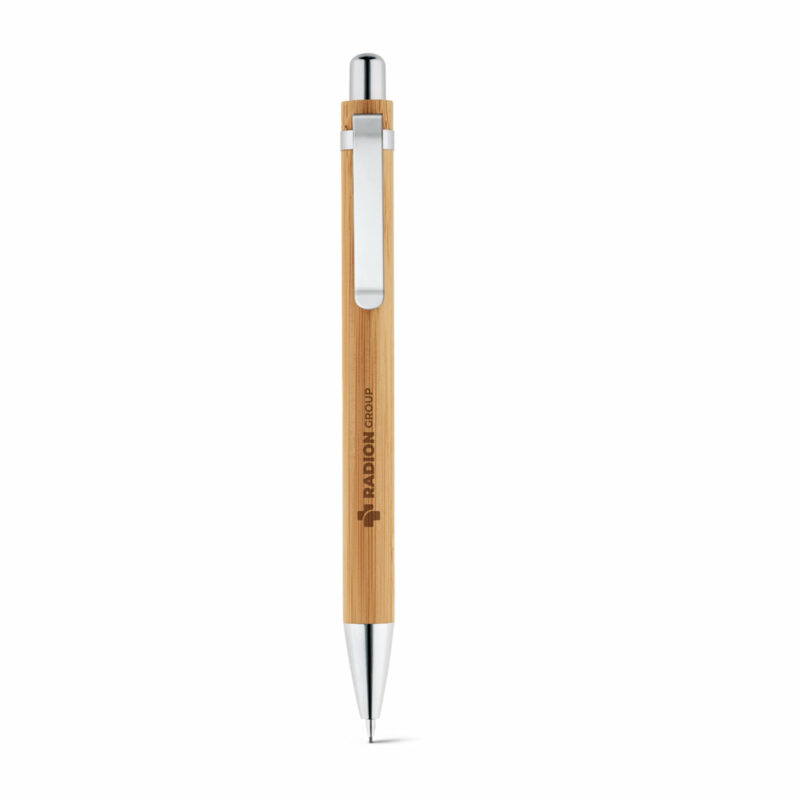Set con penna a sfera e matita portamine in bambù - immagine 3