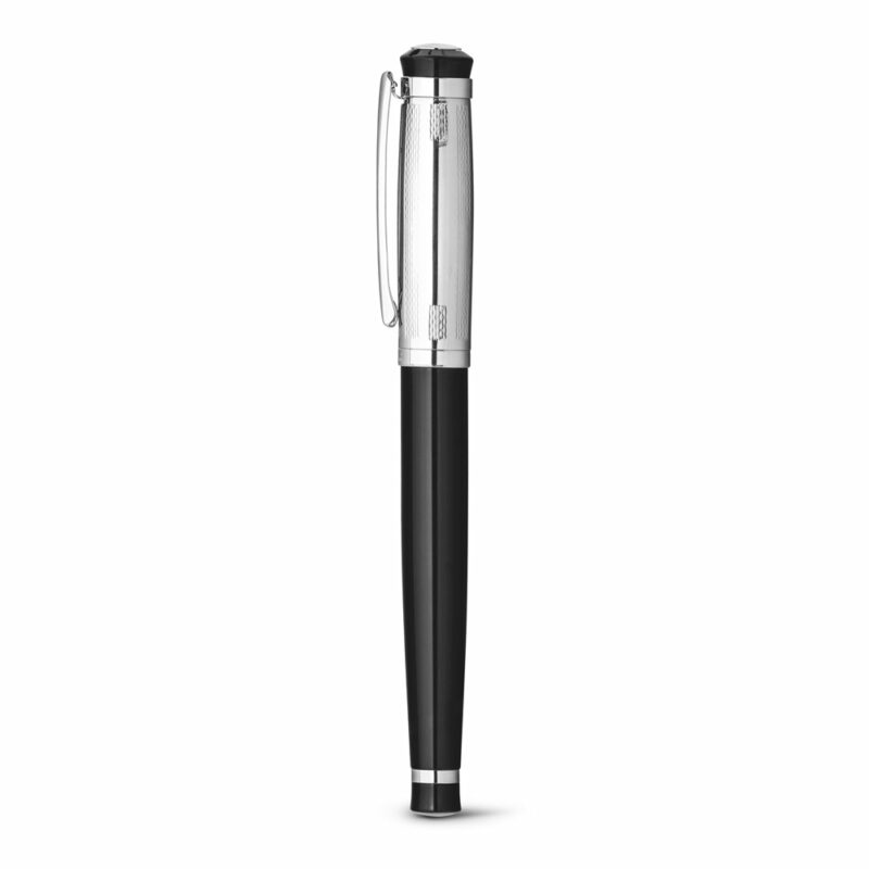 Set di penna a sfera e roller in metallo con clip - immagine 4