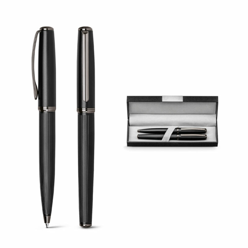 Set di penna a sfera e roller in metallo - immagine 6
