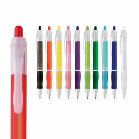 Penna in ABS con finitura antiscivolo e clip