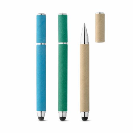 Penna a sfera in carta kraft e ABS con punta touch