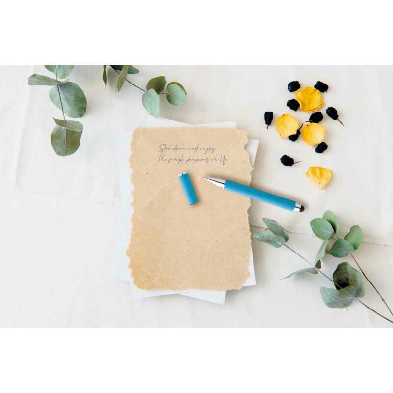 Penna a sfera in carta kraft e ABS con punta touch - immagine 3