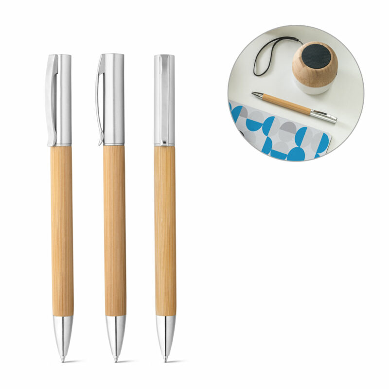 Penna a sfera in bambù e ABS