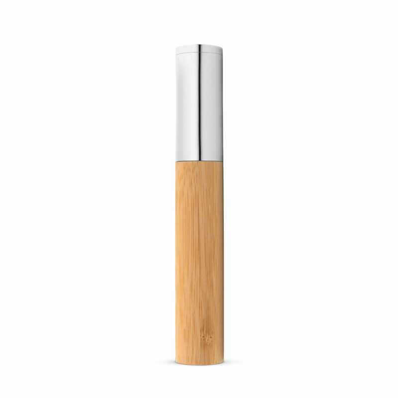 Penna a sfera in metallo e bambù con custodia - immagine 4