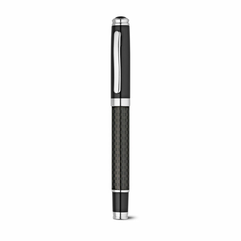 Set con penna roller e penna a sfera in metallo e fibra di carbonio - immagine 2