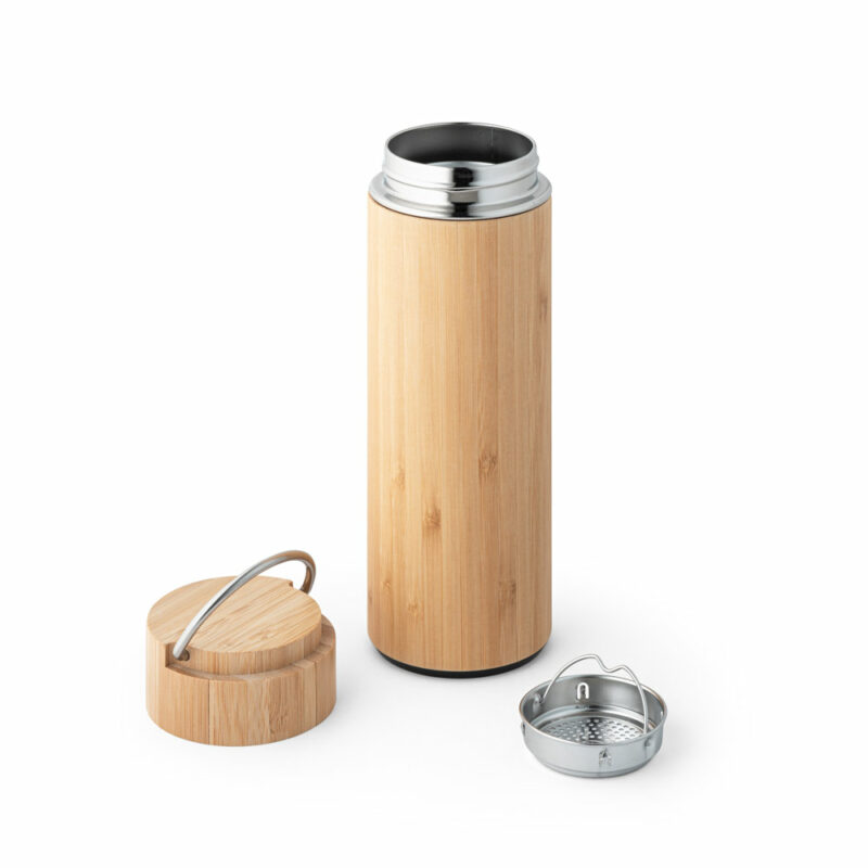 Borraccia termica in bambù e acciaio inox 440 mL