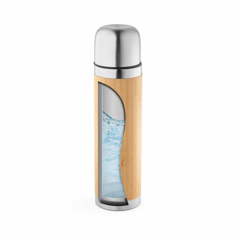 Borraccia termica in bambù e acciaio inox 450 mL - immagine 4