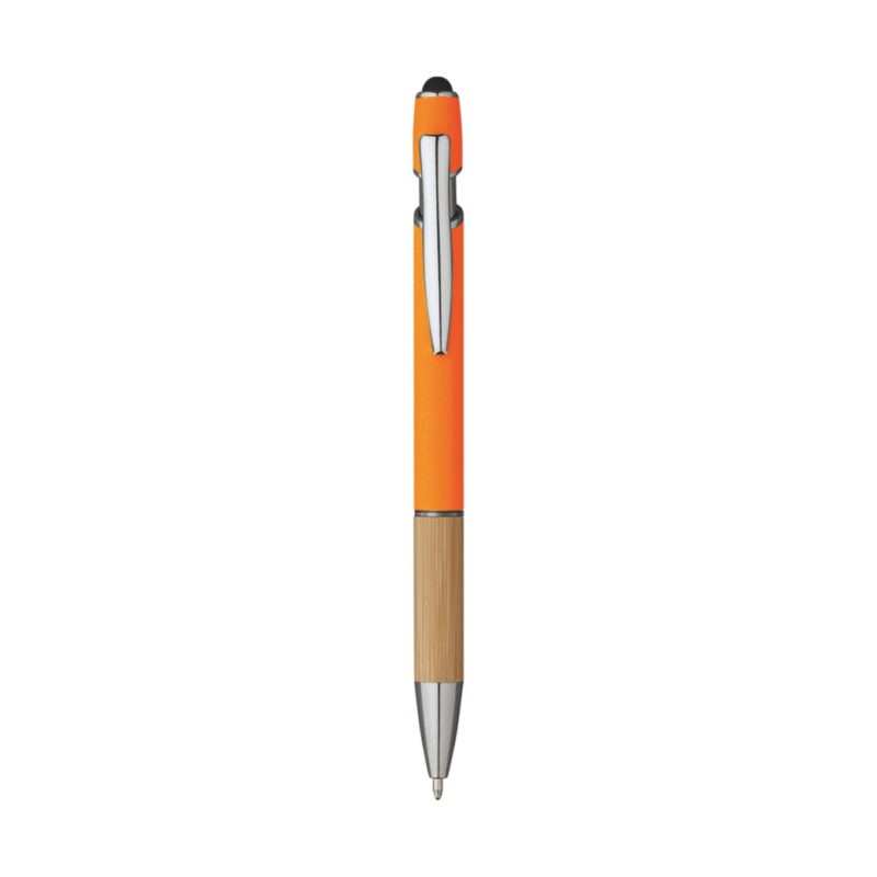 Penna Sfera Soft Touch In Alluminio E Bamboo - immagine 3