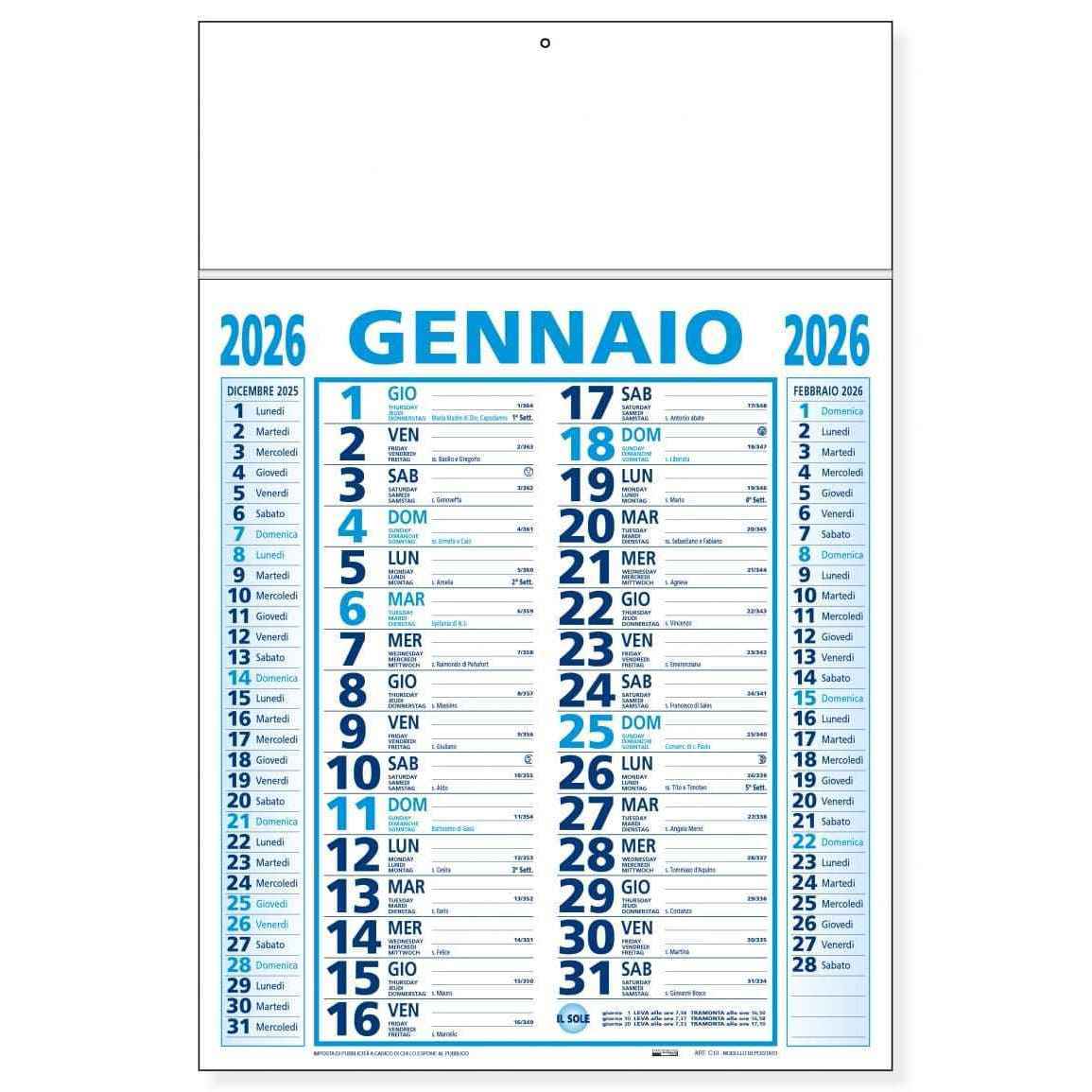 Calendario trimestrale
