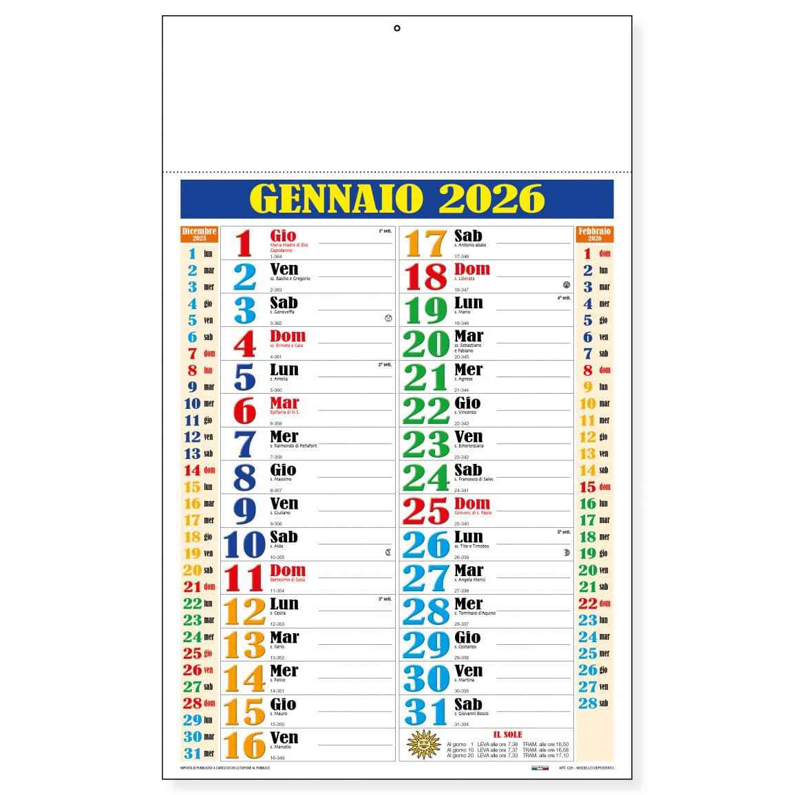 Calendario trimestrale