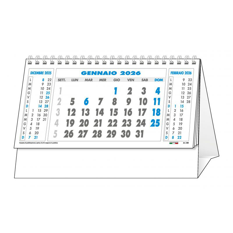 Calendarietto da tavolo