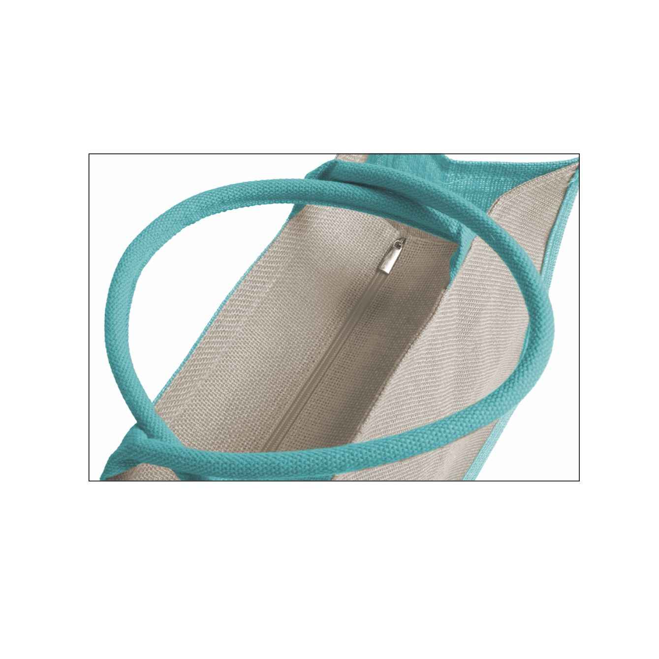 Borsa Mare In Juta E Cotone - immagine 3