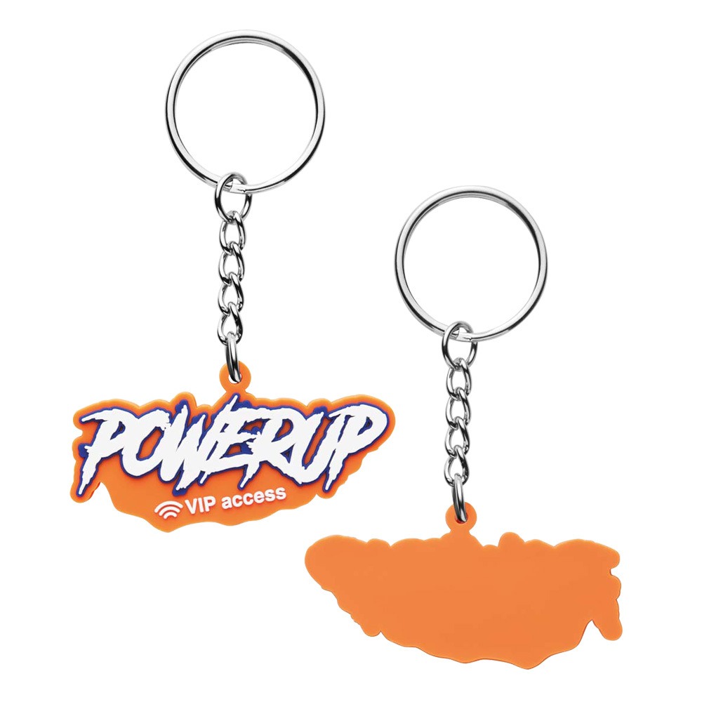 Portachiavi NFC in PVC morbido personalizzato monofacciale