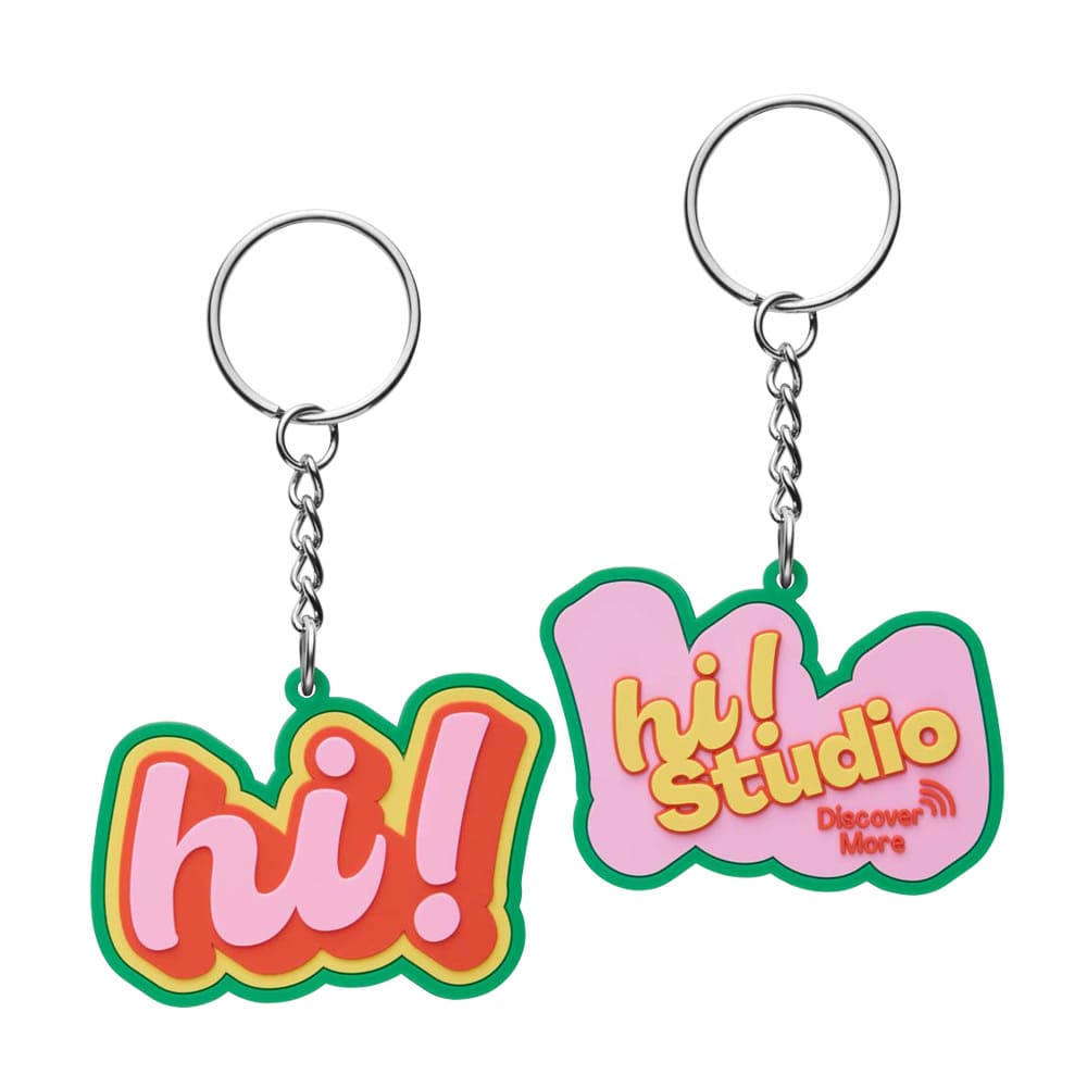 Portachiavi NFC in PVC morbido personalizzato bifacciale - immagine 2