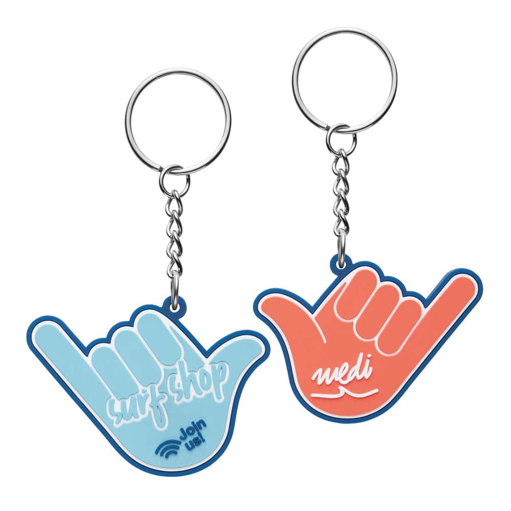 Portachiavi NFC in PVC morbido personalizzato bifacciale - immagine 3