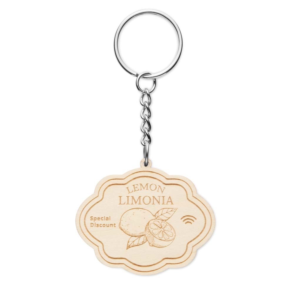 Portachiavi NFC in legno di forma personalizzata - immagine 4