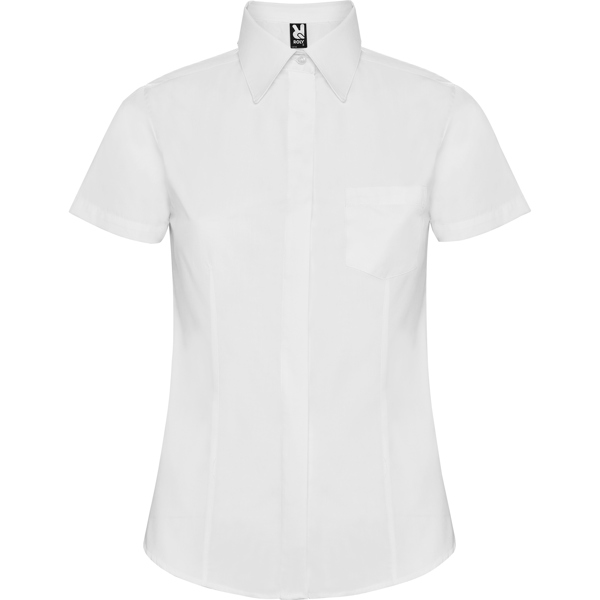 Camicia donna aderente a maniche corte