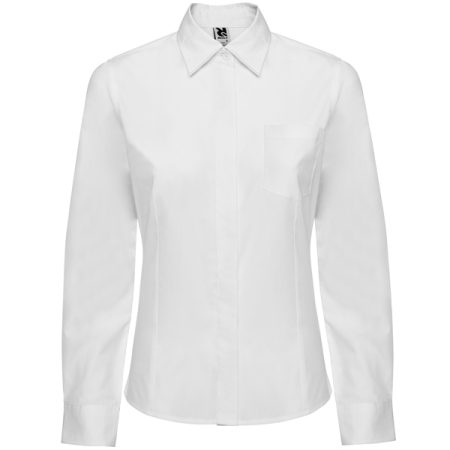 Camicia donna aderente a maniche lunghe