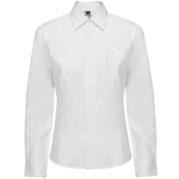 Camicia donna aderente a maniche lunghe