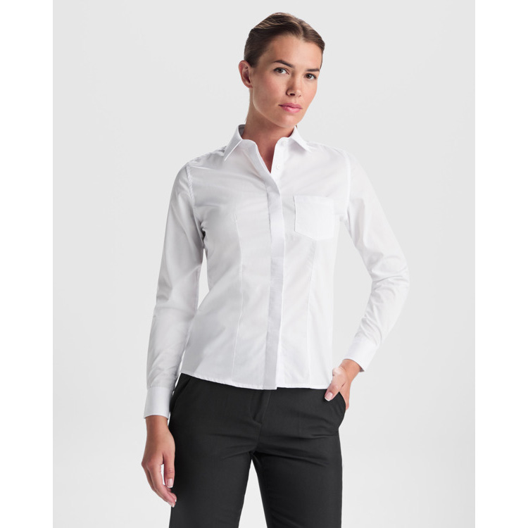 Camicia donna aderente a maniche lunghe - immagine 5
