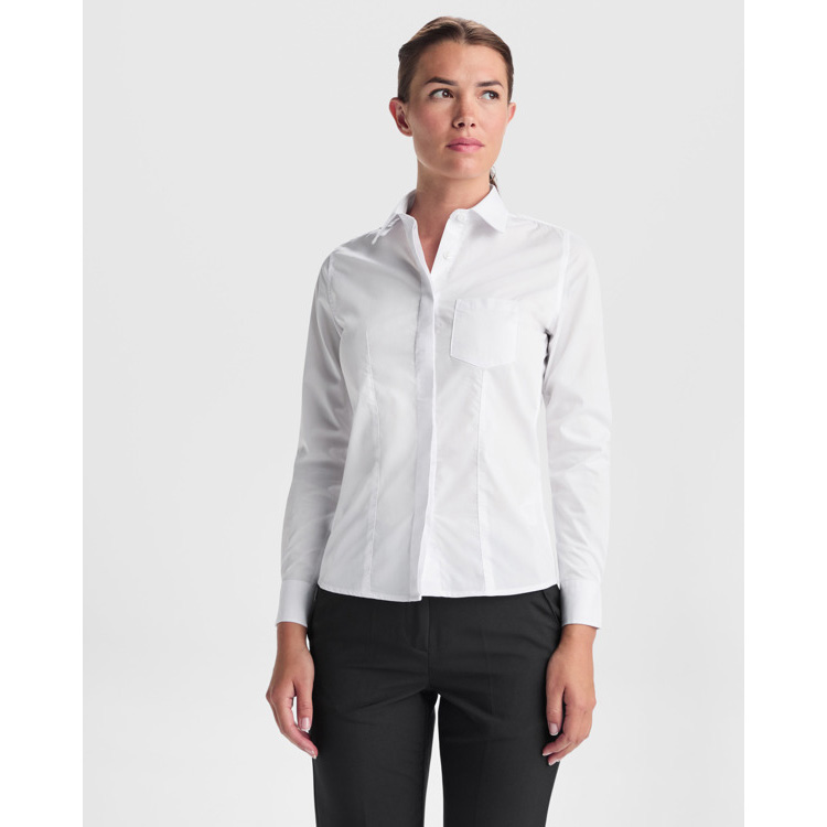 Camicia donna aderente a maniche lunghe - immagine 6