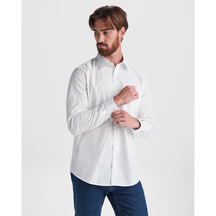 Camicia uomo a maniche lunghe con tasca - immagine 5