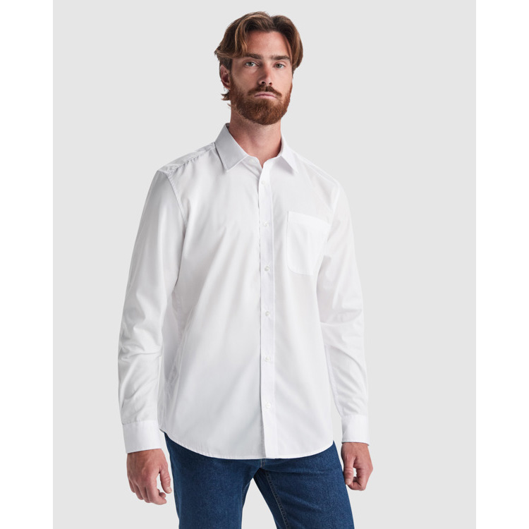 Camicia uomo a maniche lunghe con tasca - immagine 6