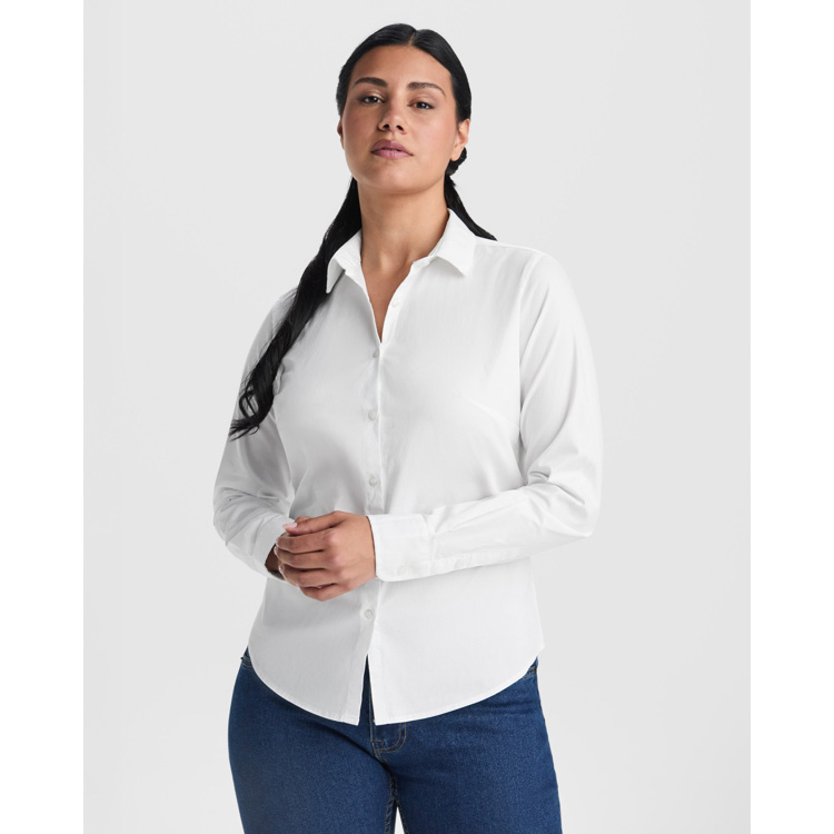 Camicia elastica donna a maniche lunghe - immagine 5