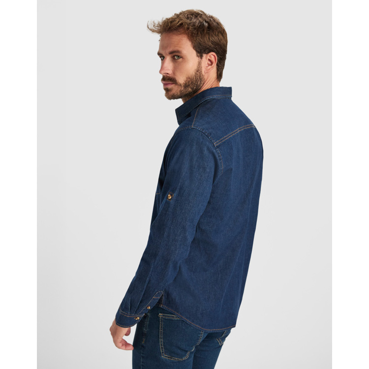 Camicia in denim da uomo a maniche lunghe - immagine 6