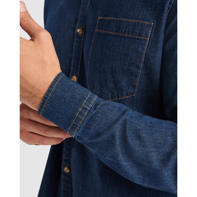 Camicia in denim da uomo a maniche lunghe - immagine 7